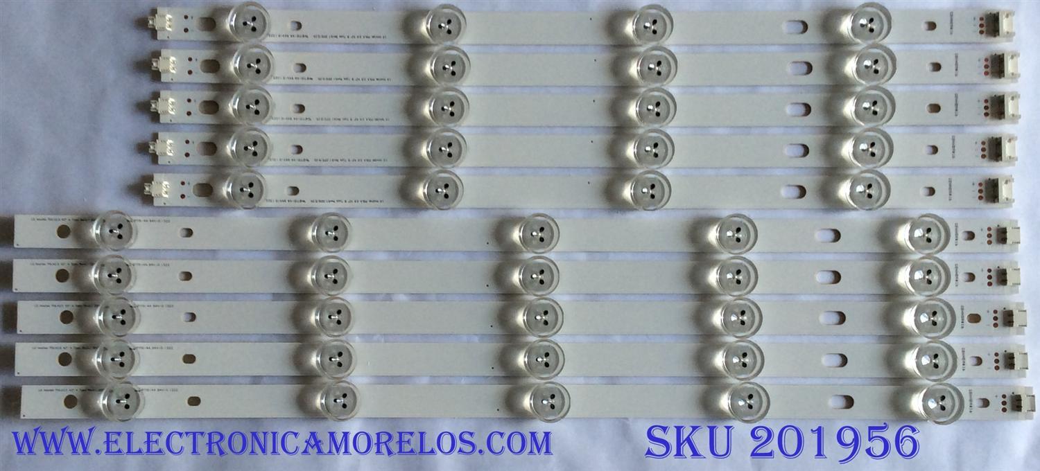 KIT DE LED´S PARA TV ( 10 PIEZAS ) / LG / LG INNOTEK POLA2.0 42" B TYPE REV0.1  / LG INNOTEK POLA2.0 42" A TYPE REV0.1  / GBHHBM# 1b / PANEL T420HVN05.2 / MODELO 42LN5300-UB BUSDLJR / 42LN5300-UB AUSDLJR