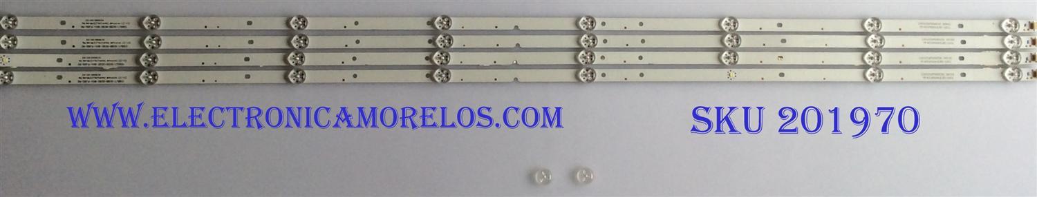 KIT DE LED´S PARA TV ( 4 PIEZAS ) / SCEPTRE / BMP2V0 / 06-50F6-4X8-3030-0D35-170921 / YF-K51M004JL8D-1001 / 261501000030 / 2301050F / MODELO H50