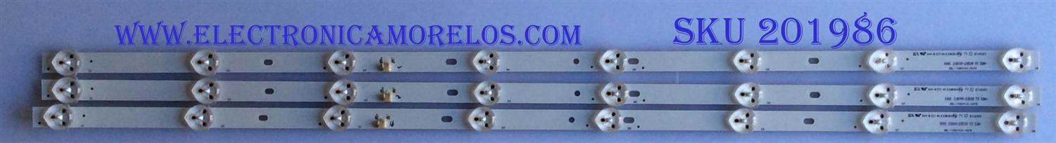 KIT DE LED'S PARA TV (3 PIEZAS) / 3BLT5904101-007B / 0001 20000-20500 Y2 EDA / PANEL 705-315-D31XT-01NH /