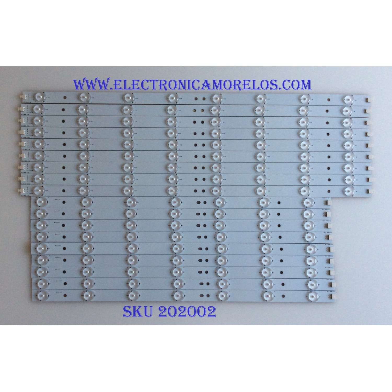 KIT DE LED´S PARA TV ( 18 PIEZAS ) / VIZIO / 50.0 SNB-S150 / 50.0 SNB-C1-L  / 50.0 SNB-C1-R / YMFB45F6BB26-F46 / PANEL TPT500J1-LE1 / MODELO E500I-A1 LTMXNTAN