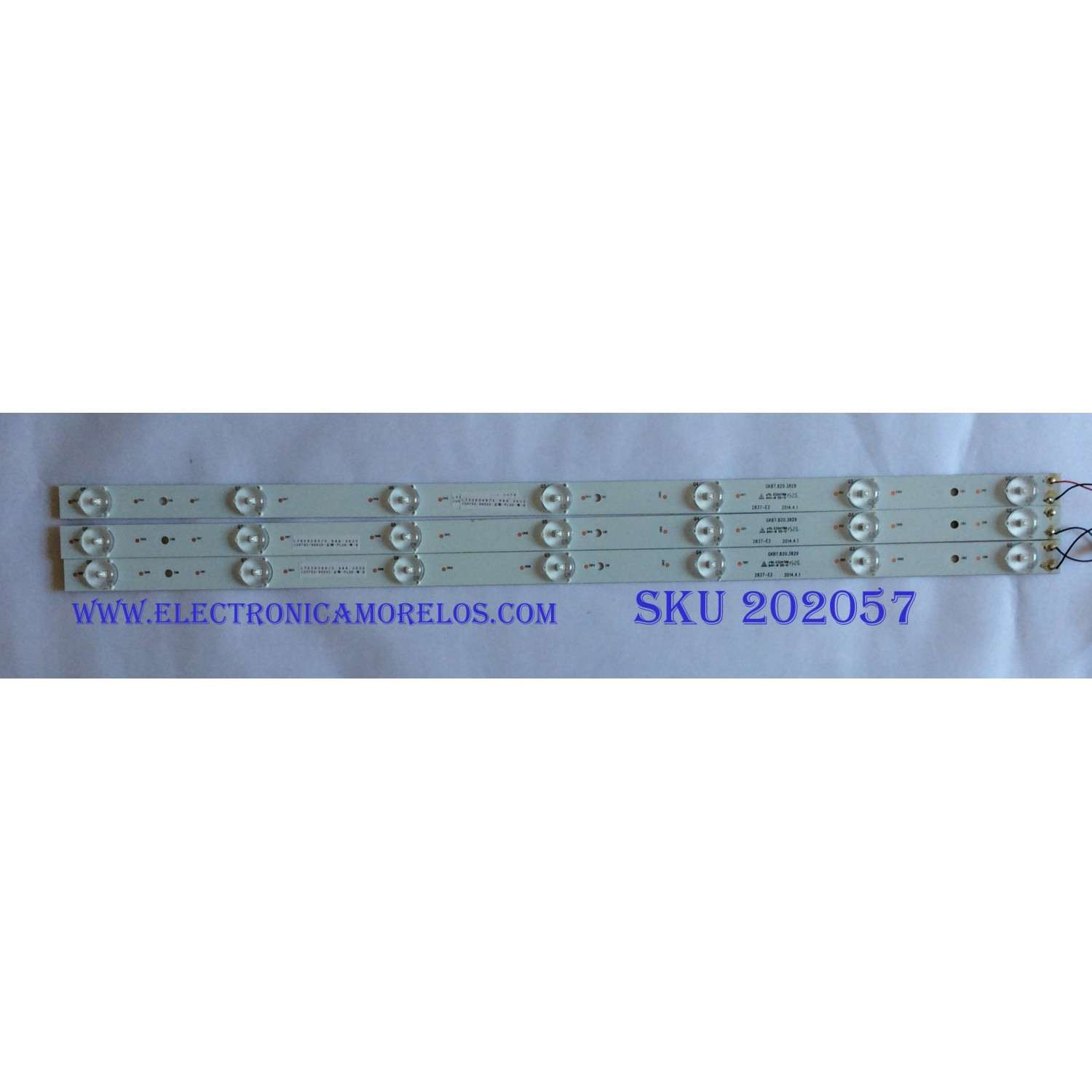 KIT DE LED'S PARA TV ( 3 PIEZAS ) / WESTINGHOUSE / GKB7.820.3829 / 2837-E2 / MODELO WD28HC1160 