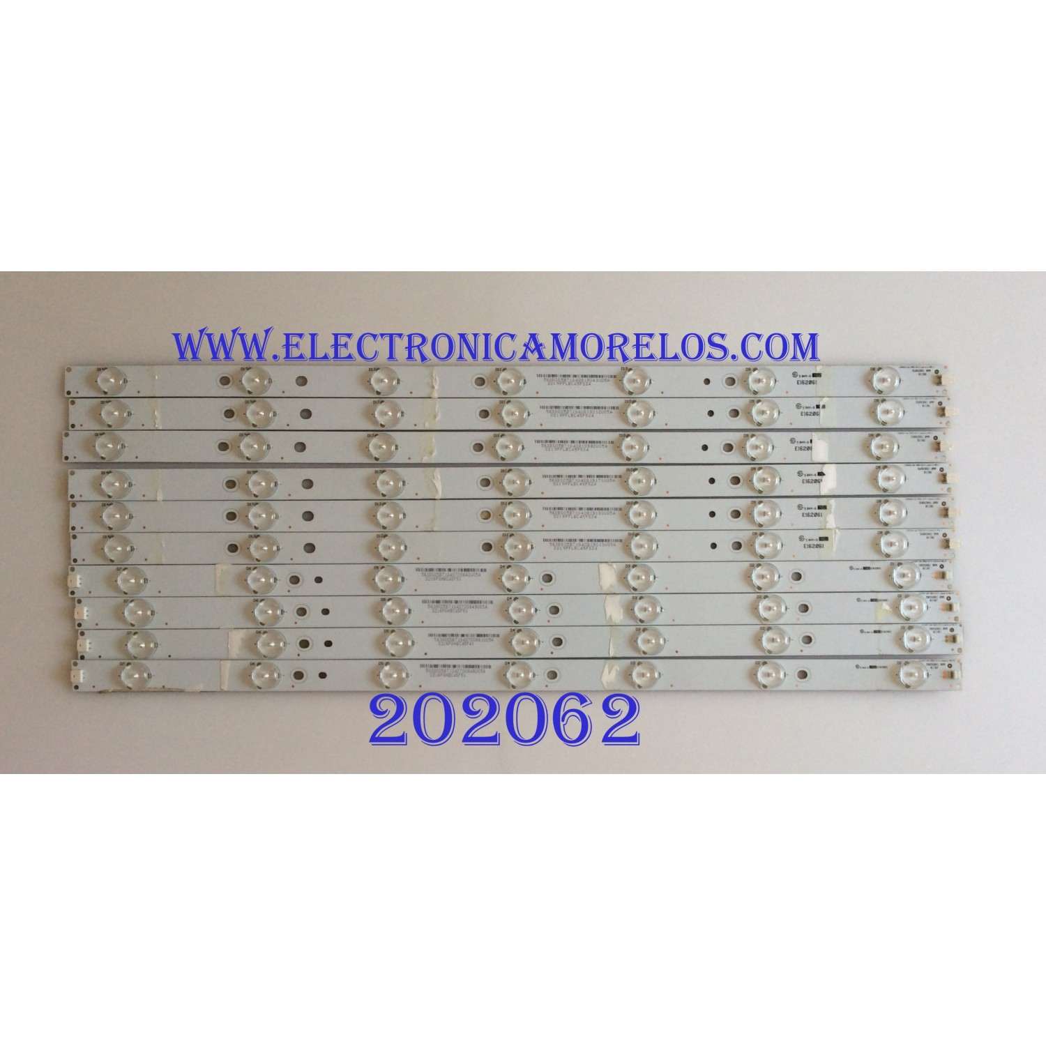 KIT DE LED'S PARA TV ( 10 PIEZAS ) / VIZIO / 130926-WS-550-014-LAKERS-A5-L / 131007-WS-550-014-LAKERS-A5-R / E162061 / 5638005B71G / MODELO E550I-B2 / NOTA IMPORTANTE : KIT CUENTA ORIGINALMENTE 12PIEZAS ((INCOMPLETO 10 PIEZAS))