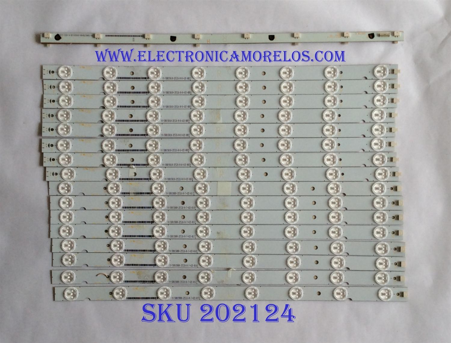KIT DE LED´S PARA TV ( 16 PIEZAS ) / VIZIO / 500TT10 V4 / 500TT09 V4 / 500TT10 V4 / 500TT09 V4 / YX-50015000-2E526 / MODELO E500I-B1 