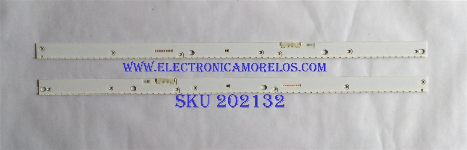 KIT DE LED'S PARA TV (2 PIEZAS) / SAMSUNG / BN96-39601A / BN96-39602A / PANEL CY-KK055HGLV3H / CY-VK055HGLV3H / MODELOS UE55MU6500UXXU / UE55MU6500UXUA / (MAS MODELOS EN DISCRIPCIÓN)
