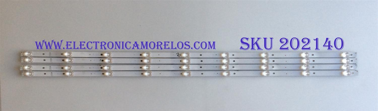 KIT DE LED´S PARA TV ( 4 PIEZAS ) / HISENSE / L2_E0_XAM_S9_1_R1.0_RBQ_150_LM41-00603A  / 1200600  / PANEL HD500S1U51\XP\GM\ROH / MODELOS 50R6E / LC-50Q7030U / LC-50Q620U