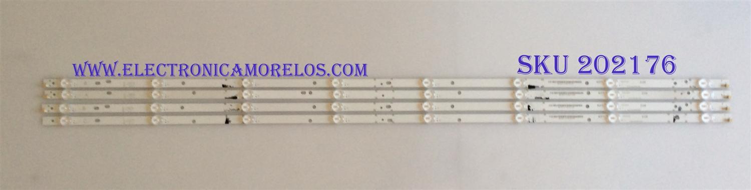 KIT DE LED'S PARA TV (4 PIEZAS) / VIZIO / IC-C-VZAA48D754A/B/C / IC-C-VZAA48D754A / IC-C-VZAA48D754B / IC-C-VZAA48D754C / 098101003157 / 098101003158 / 098101003159 / PANEL LSC480HN08-G07 / V500HK1-XRS5/ MODELOS D48N-E0 / D48-D0 LAUSTWET