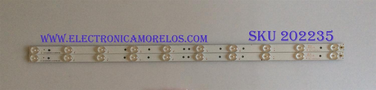 KIT DE LED'S PARA TV (2 PIEZAS) / QUASAR / 3BL-T6254102-21 / JS-LY23FCBD-0026 / 2301032D900472 / PANEL HK315LEDM-OH3UH / 