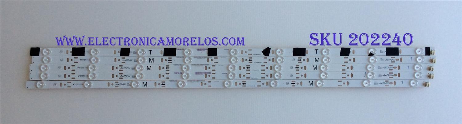 KIT DE LED´S PARA TV ( 5 PIEZAS ) / VIZIO / IC-C-VZAA42D418B / IC-B-VZAA42D418C / IC-B-VZAA42D418A / MODELO E420I-B0 