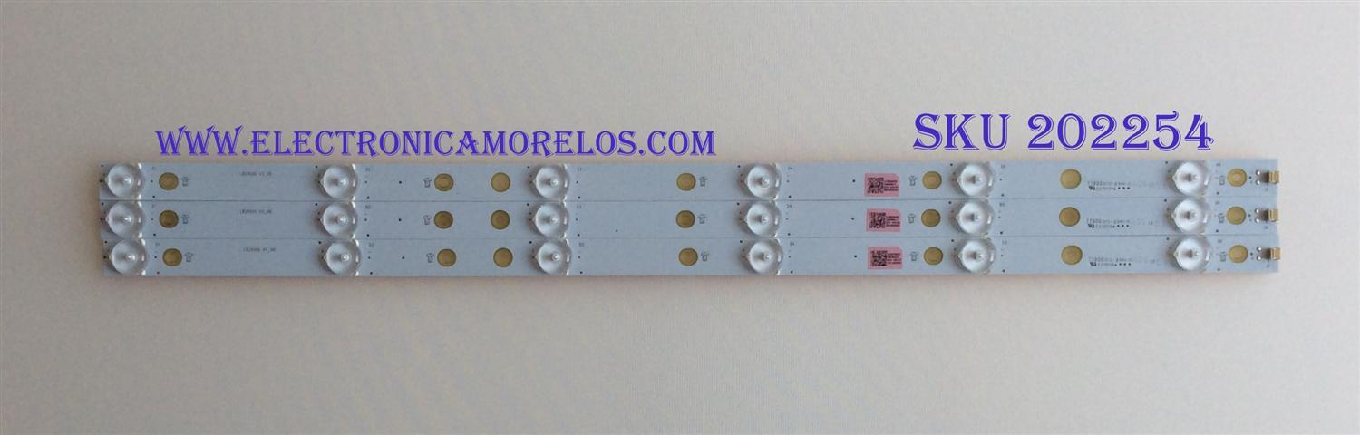 KIT DE LED'S PARA TV (3 PIEZAS)/ VIZIO / 77900DFD / 210BZ06D0 / 43030A01L / PANEL TPT275B5-A018.L REV:S1C TPV / MODELO D28H-D1
