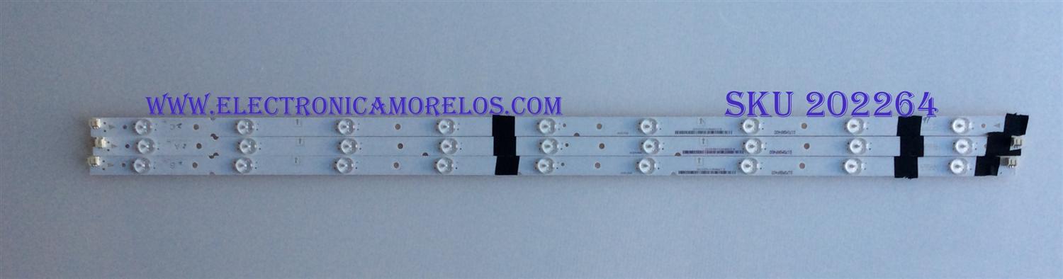 KIT DE LED´S PARA TV ( 3 PIEZAS ) / JVC / SHARP / IC-C-VZAA40D500 / IC-C-VZAA40D500A / IC-C-VZAA40D500B / IC-C-VZAA40D500C / 0981011221 / PANEL V400HJ6-PE1-REV.C1 / MODELO EM40NF5 / LC-40LE653U 