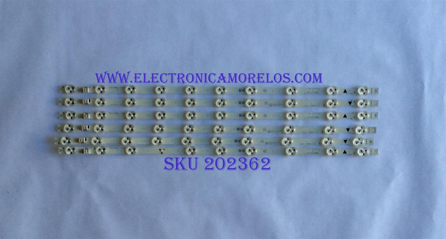KIT DE LED´S PARA TV ( 6 PIEZAS  ) / PHILIPS / UDULED0GS036  REV.A / UDULED0GS037  REV.A / LG INNOTEK 50INCH NDF REV0. 0_A TYPE   / LG INNOTEK 50INCH NDF REV0. 0_B TYPE  / 50W20S1P / PANEL U4D10XH / U4D11XH / MODELO 49PFL4609-F7 
