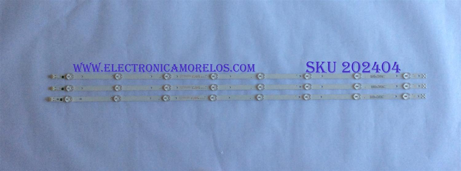 KIT DE LED´S PARA TV ( 3 PIEZAS ) / SAMSUNG / 303GC430044 / GC43D08-ZC22AG-17 / PANEL BOEI430WU1 / MODELOS UN43J5202AF / UN43N5300AF