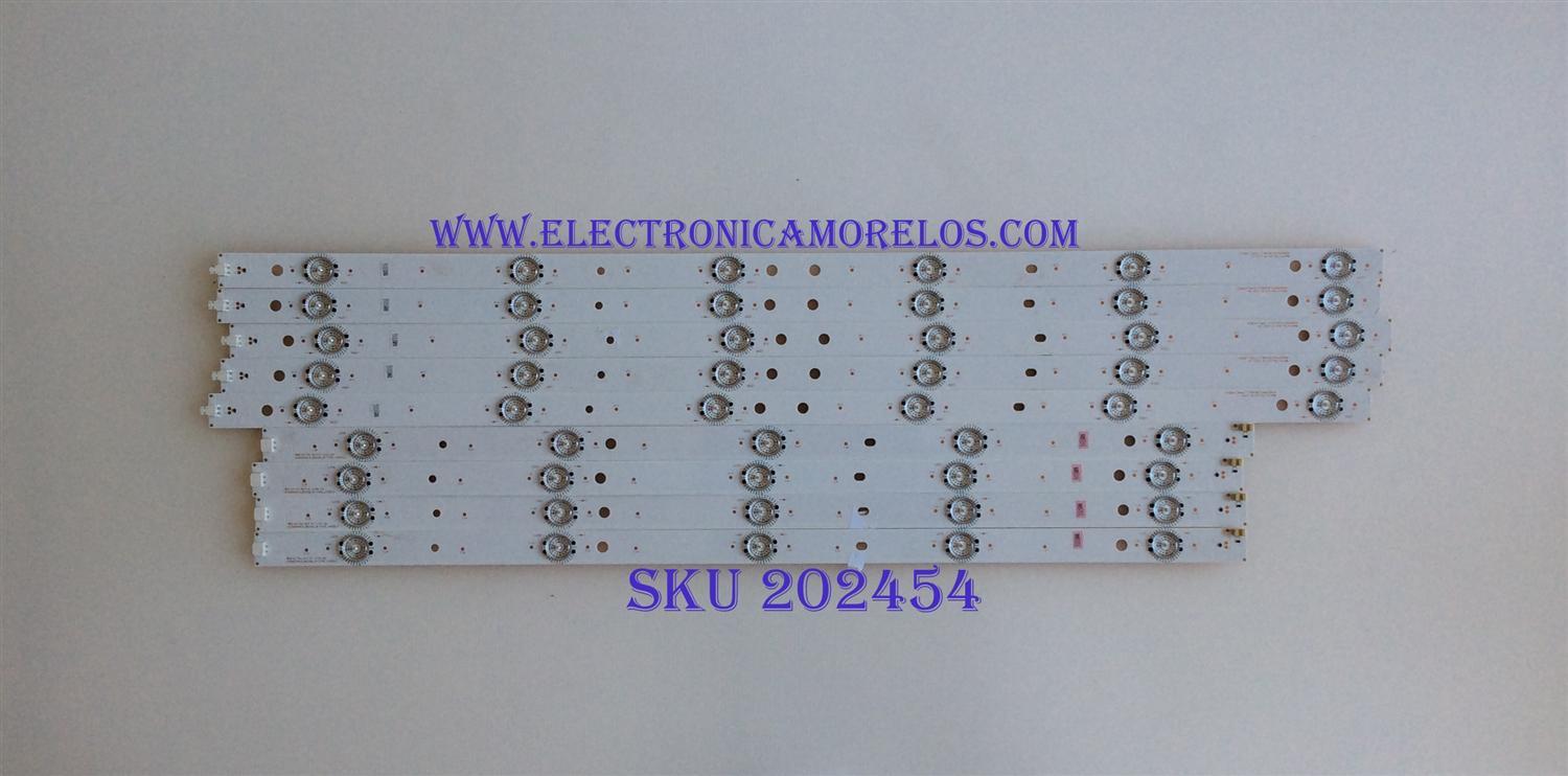 KIT DE LED´S PARA TV ( 9 PIEZAS ) / SONY / SVG600A13_REV06_L-TYPE_140513 / SVG600A13_REV06_R-TYPE_140513 / PANEL S600FHB-1 / MODELO KDL-65R510A / NOTA IMPORTANTE : KIT CUENTA ORIGINALMENTE 10 PIEZAS ((INCOMPLETO 9 PIEZAS))