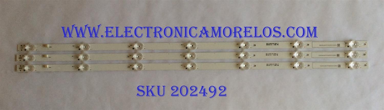 KIT DE LED´S PARA TV (3 PIEZAS) / VIZIO JL.D40071330-202DS-M / JL.D40071330-202DS-M_V06 / F8Q5E00009ZQA / PANEL V400DJ2-D03 REV.C1 / MODELO V405-G9 / V405-G9 LINIYAKV