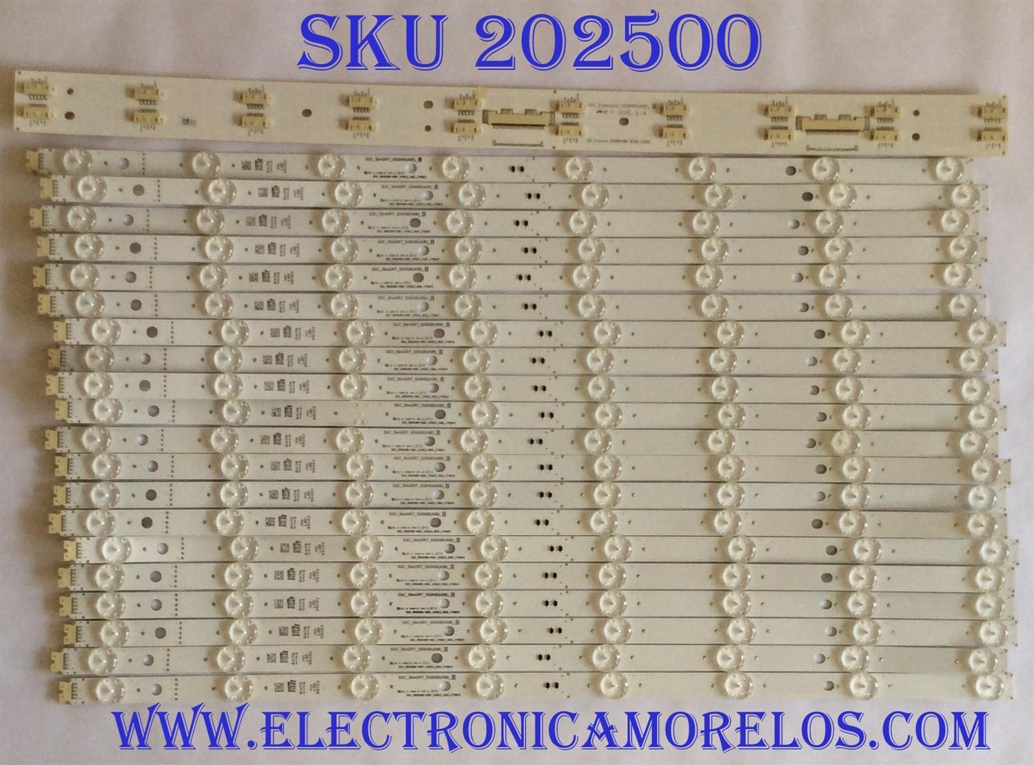 KIT DE LED`S PARA TV (20 PIEZAS) / LG EAJ64449 / 55SK85(40B) / SSC_55SK85(40B)_CASE2_R00_170915 / SSC_SlimDRT_55SK85(40B) _S / PANEL HC550DQB-SLUA5-214X / MODELO 55SM9000PUA / 55SM9000PUA.BUSYLJR