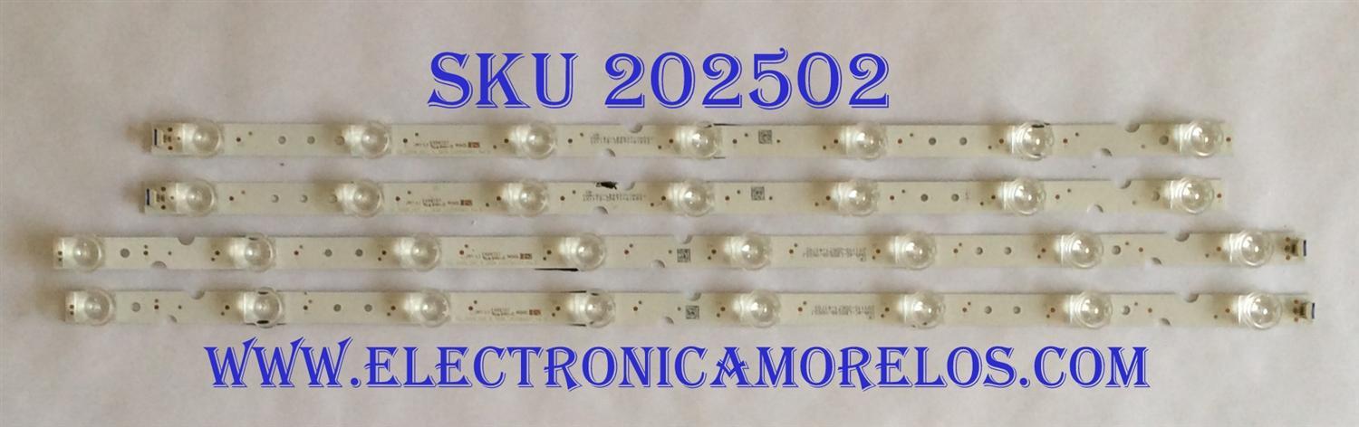 KIT DE LED`S PARA TV (4 PIEZAS) / TCL LB5507 / LB5508 / TCL YHA-4C-.LB5507-YH03J / YHA-4C-LB5508-YH03J / LX20180607 / E496757 / TCL_55D6_2X7_L_3030_LX20180607_Ver.5  / TCL_55D6_2X8_R_3030_LX20180607_Ver.5 / 