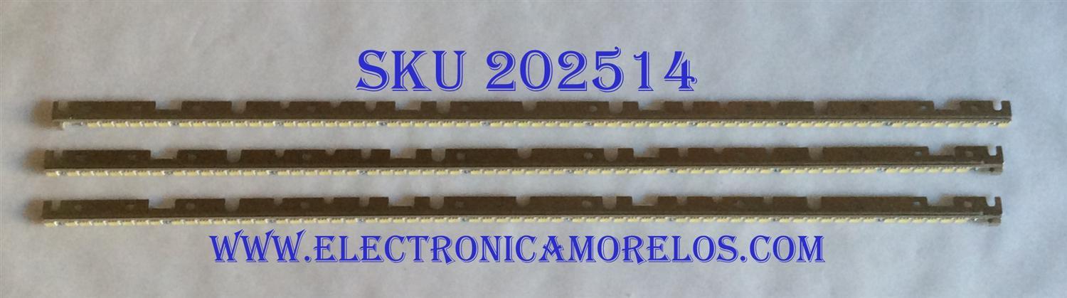 KIT DE LED`S PARA TV / NOTA IMPORTANTE:KIT CUENTA ORIGINALMENTE DE 4 PIEZAS ((INCOMPLETO SLO 3 PIEZAS)) / SONY RUNTK4338TP / 109-015-52 / SLED / AE4660A / 090907 Rev.1 / SLEDAE4660A090907 Rev.1 /  PANEL LK460D3LA9S / MODELO KDL-46NX800