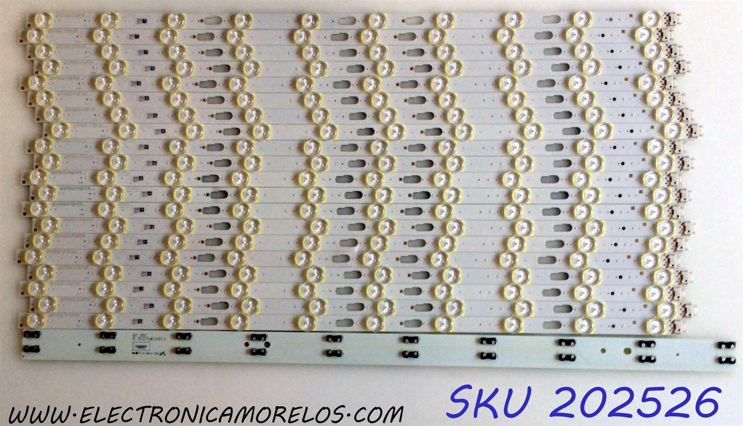 KIT DE LED`S PARA TV (20 PIEZAS) / SAMSUNG BN96-48093A / LM41-00709A / 48093A / E306084 / BN96-48274A / (CT181101) / Q70-55S-10EA / PANEL CY-TR055FLLV3H / MODELO QN55Q70RAFXZA FA01