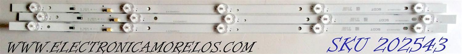 KIT DE LED'S PARA TV SAMSUNG (3 PIEZAS) / NUMERO DE PARTE IC-A-VZAA32DA12 / 09810100K115 / E466169 / PANEL HV320FHB-N10 / MODELO UN32N5300 / UN32N5300AFXZA RC03