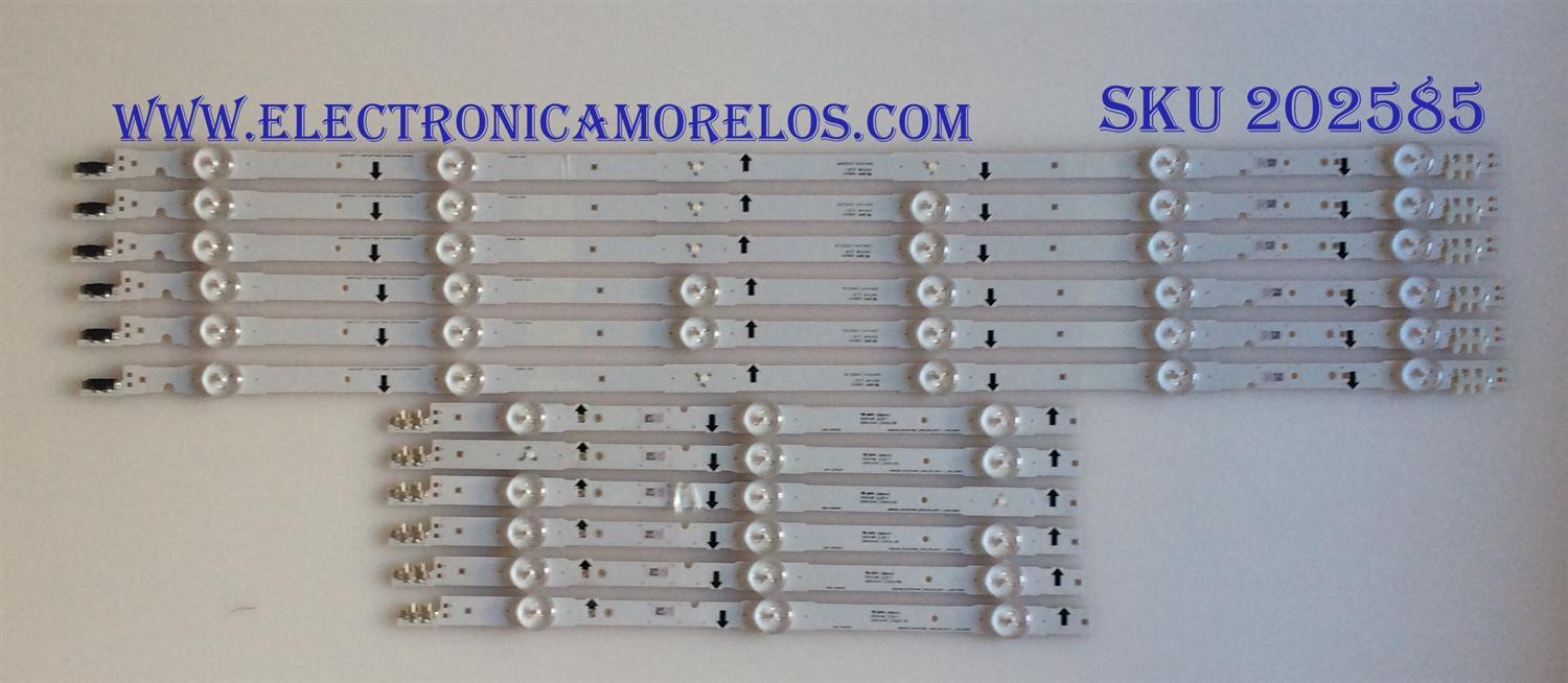 KIT DE LED'S PARA TV SAMSUNG / (12 PIEZAS) / BN96-38891A / BN96-38892A / 38891A / 38892A / PANEL'S CY-GH048BGLVVH / CY-GH048BGLV6H / MODELOS UN48H5500 / LH48RMDNLGG/ZP / UA48H5500 / HG48AC695 / MODELOS EN DESCRIPCIÓN / 