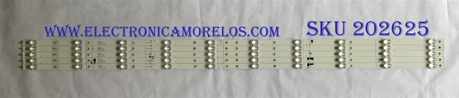 KIT DE LED´S PARA TV SHARP (5 PIEZAS) LB5500C / LB5500C  V0 / 1203048 / PANEL HD550S1U51-TAL2B1  S0/GM/BGY/ROH / MODELO LC-55LBU711U