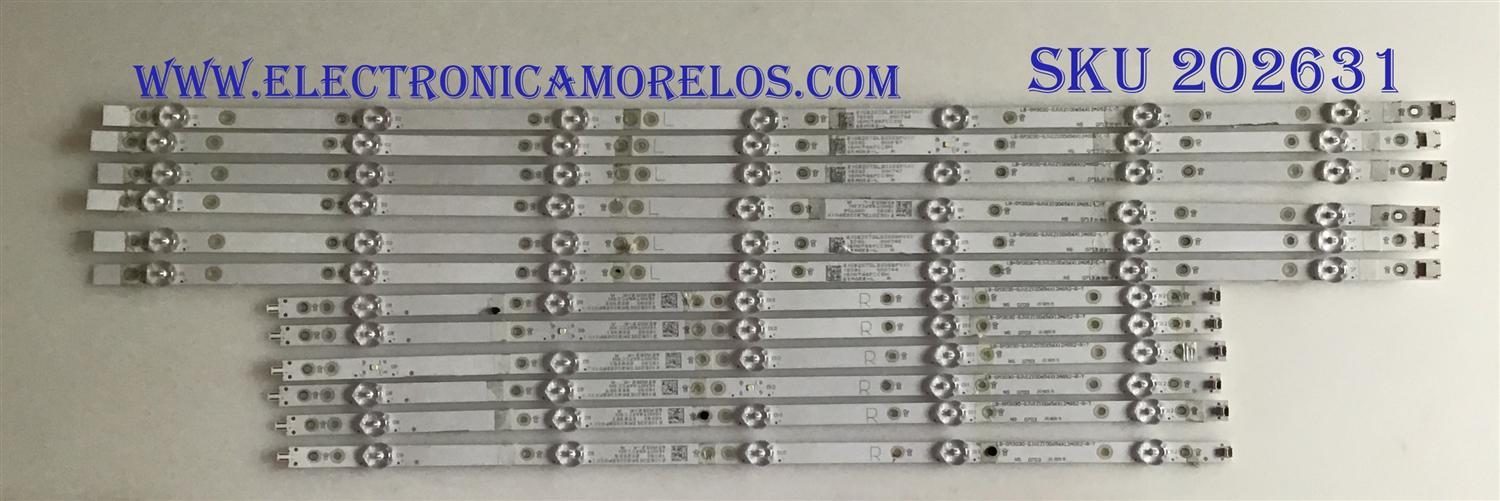 KIT DE LED´S PARA TV VIZIO (12 PIEZAS) / LB-GM3030-GJVIZIOD656X12AG52-L-T / LB-PM3030-GJVIZIOD656X12AG52-R-T / LB-PM3030-GJVIZIOD656X12AEQ2-R-Y / LB-PM3030-GJVIZIOD656X12AEQ2-L-Y / PANEL TPT65J1 / MODELOS D65-F1LTCUWSLU / D65-F1 LTCWWSKU 