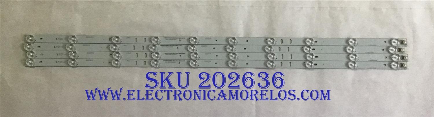 KIT DE LED´S PARA TV WESTINGHOUSE (4 PIEZAS) / A-HWBW42D632 / 21003774 / 4642KH018 / PANEL´S V420HJ2-XR01 / V420HJ2-P01 REV C3 / MODELO DWM42F2G1 TW-77431-C042L