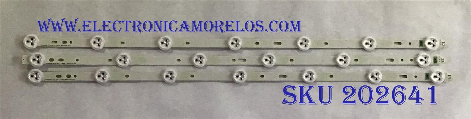KIT DE LED´S PARA TV TOSHIBA (3 PIEZAS) / SVS320AA6 / SVS320AA6_6LED_REV.4_120502 / SVS320AA6_7LED_REV.5_120525 / PANEL LTA320AP33 / MODELO 32L2200U