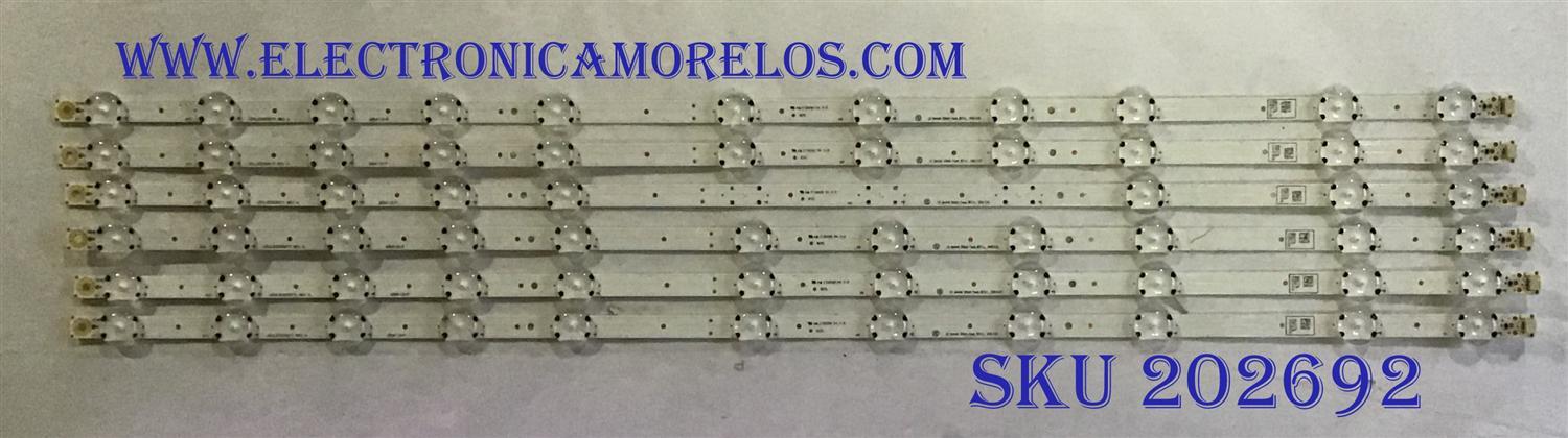 KIT DE LED´S PARA TV MAGNAVOX / PHILIPS (6 PIEZAS) / UDULED0GS071 / LG INNOTEK 65INCH FUNAI REV.A / 65W11S1P / PANEL UBD85XG / MODELOS65MV378Y/F7 / 65PFL5602/F7