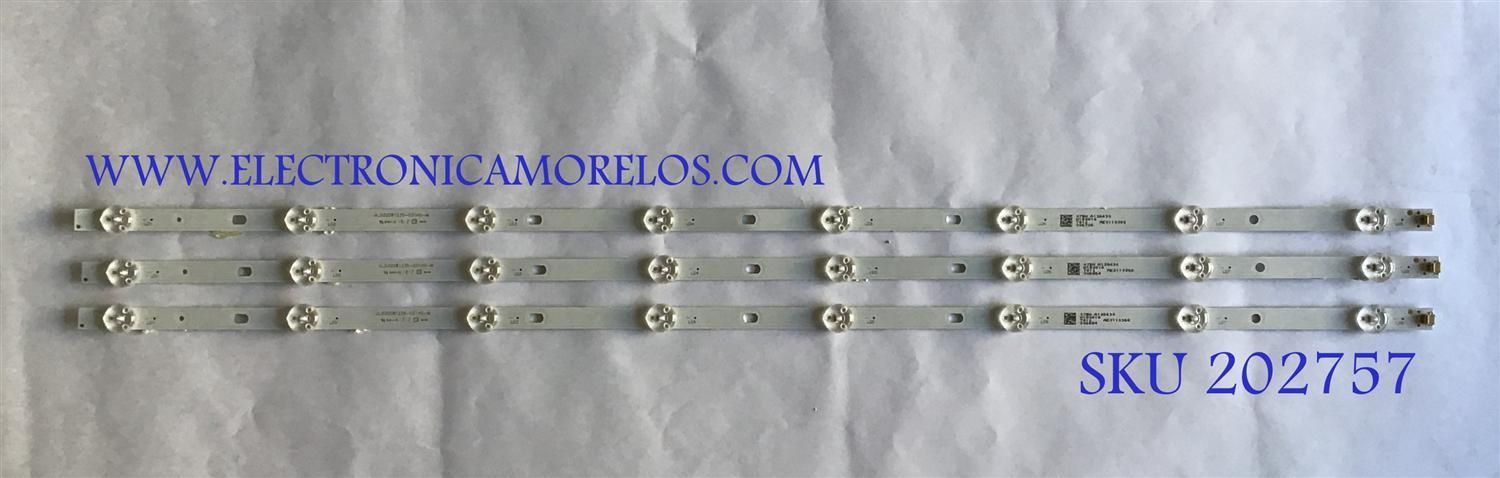 KIT DE LED'S PARA TV / PROSCAN / RCA / (3 PIEZAS) / JL.D32081235-031HS-M / AE0110368  / PANEL LK315T3HB87 / MODELOS PLDED3273A-G / RT3205 A1701