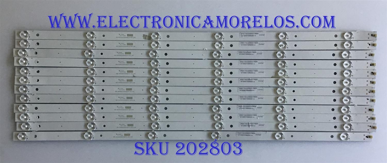 KIT DE LED'S PARA TV HAIER ( 12 PIEZAS) / 8149010665014 / CRH-K65K60030301206741 / MODELO 65UG2500