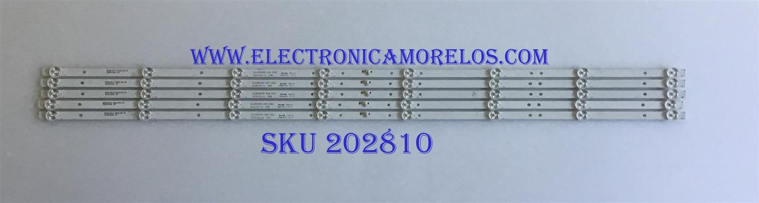KIT DE LED'S PARA TV RCA (5 PIEZAS) / DLED50SMD 5X8 0001 / 50201008 / MODELO RNSMU5036-B / 96 CM / 