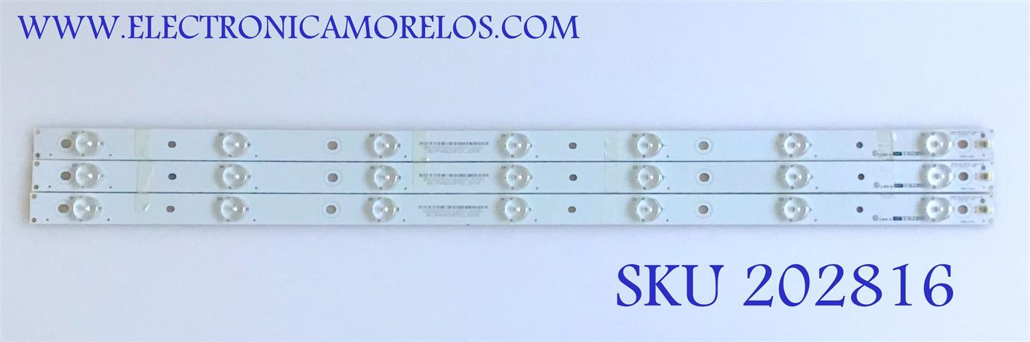 KIT DE LED'S PARA TV VIZIO (3 PIEZAS) / E162061 / 56380050321 / 130816-WS-320-021-Lakers-A5 / PANEL LSC320HN04-002 / MODELOS E320FI-B2 / E320FI-B2 LWZQPKMQ