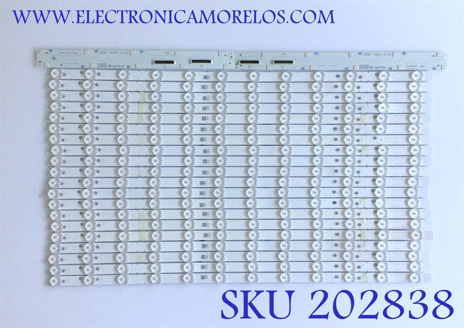 KIT DE LED'S PARA TV VIZIO (20 PIEZAS) / LB65059 / LB65059 V0_01 / 0981-0108-HD03 / MODELO M65-F0
