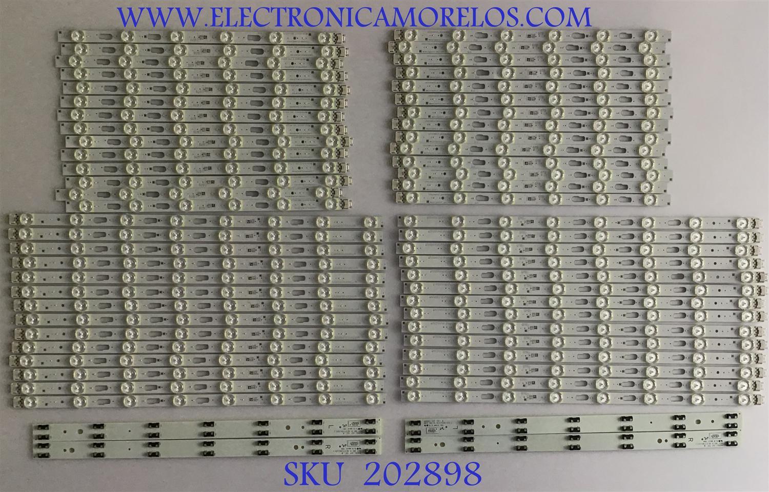 KIT DE LED'S PARA TV SAMSUNG ((56 PIEZAS)) / NUMERO DE PARTE BN96-48091A / BN96-48092A / L1_Q70_G5_FAM_LR7(1)_1(1)_R1.1_SBQ_100_LM41-00711A / L1_Q70_G5_FAM_M6(1)_R1.1_SBQ_100_LM41-00712A / LM41-00712A / LM41-00711A / MODELO QN75Q7DRAFXZA / QN75Q70RAFXZA