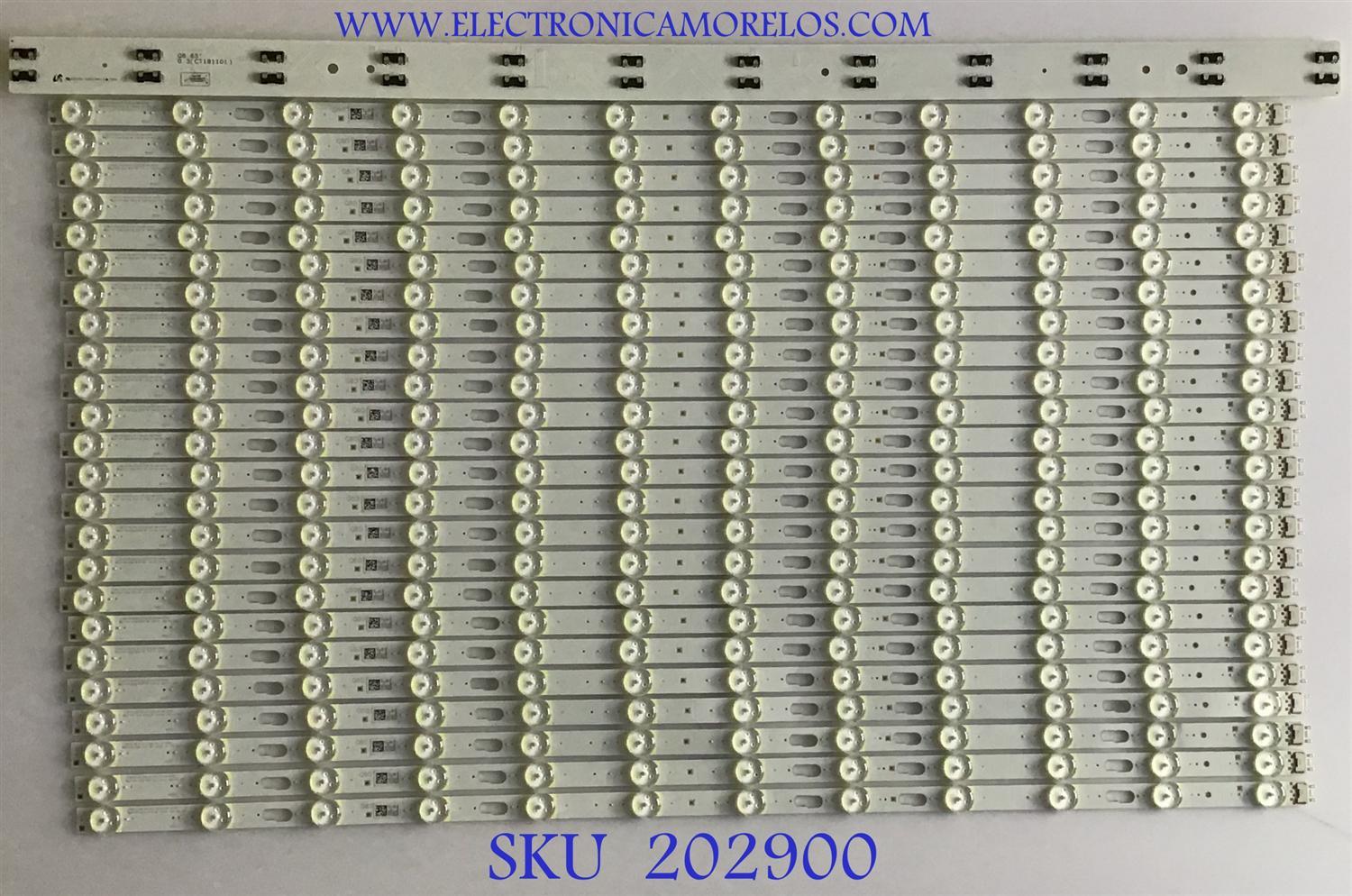 KIT DE LED'S PARA TV SAMSUNG (24 PIEZAS) / BN96-48089A / LM41-00705A / L1_Q80_F5_FAM_S3(4)_R1.0_SCH_100_LM41-00705A / 48089A PANEL CY-TR065FLLV9H / MODELO QN65Q80RAFXZA FC04