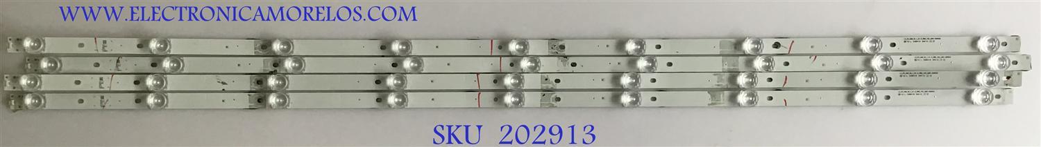 KIT DE LEDS PARA TV SHARP ORIGINAL 4 PIEZAS / NUMERO DE PARTE 1186824 / LM41-00603A / L2_E0_XAM_S9_1_R1.0_RBQ_150_LM41-00603A / H6EB1161186824 / PANEL HD500S1U51-T0L1\S3\GM\CKD\ROH / MODELOS LC-50Q620U / LC-50Q7030U