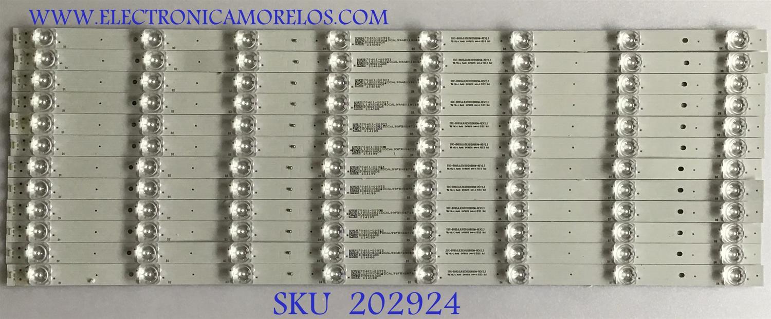 KIT DE LED'S PARA TV VIZIO (12 PIEZAS) NUMERO DE PARTE BX65JL63030120895M / SSC-BX65JL63030120895M-REV2.3 / SVB650AD5 / PANEL BOEI650WQ1_H / MODELOS M656-G4 / M656-H4 / M656-H4 LBPFB6KW     