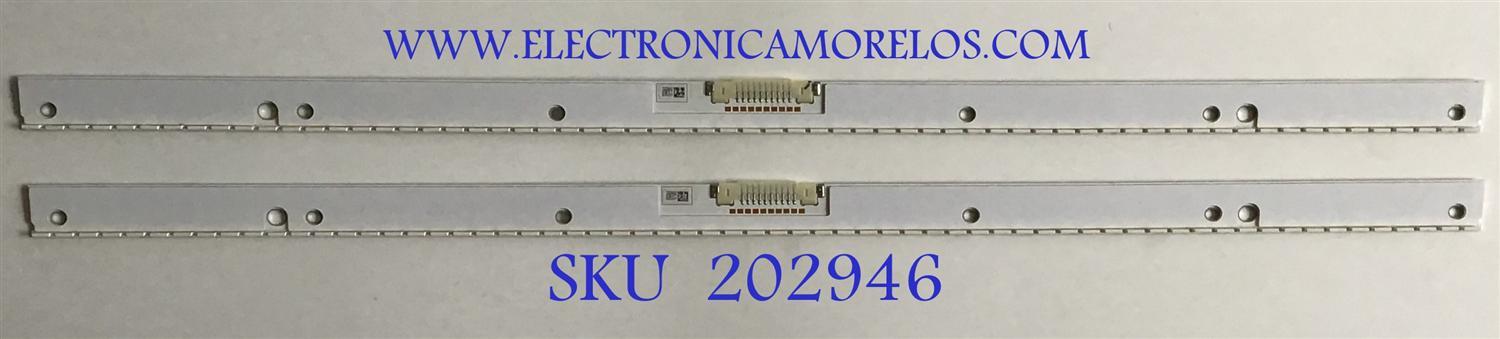 KIT DE LEDS PARA MONITOR SAMSUNG (2 PIEZAS) / BN96-47036A / E8R066 / 47036A / PANEL CY-PN430LNLV1F / MODELO LC43J890DKNXZA FB02