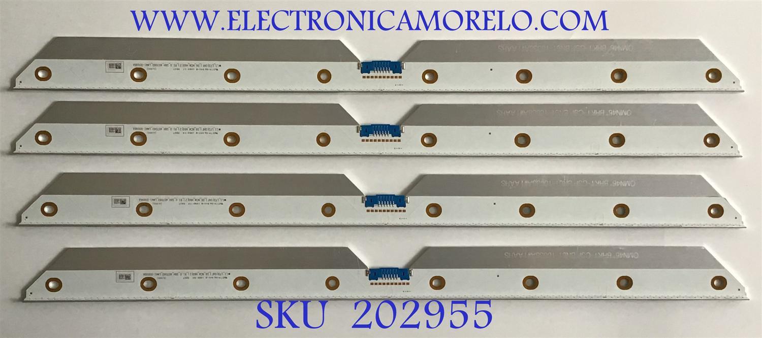 KIT DE LED'S PARA TV SAMSUNG (4 PIEZAS) / BN96-48050A / P4M158 / 48050A / PANEL CY-LN046CGLVZH / MODELO LH46OMNSLGB/ZA