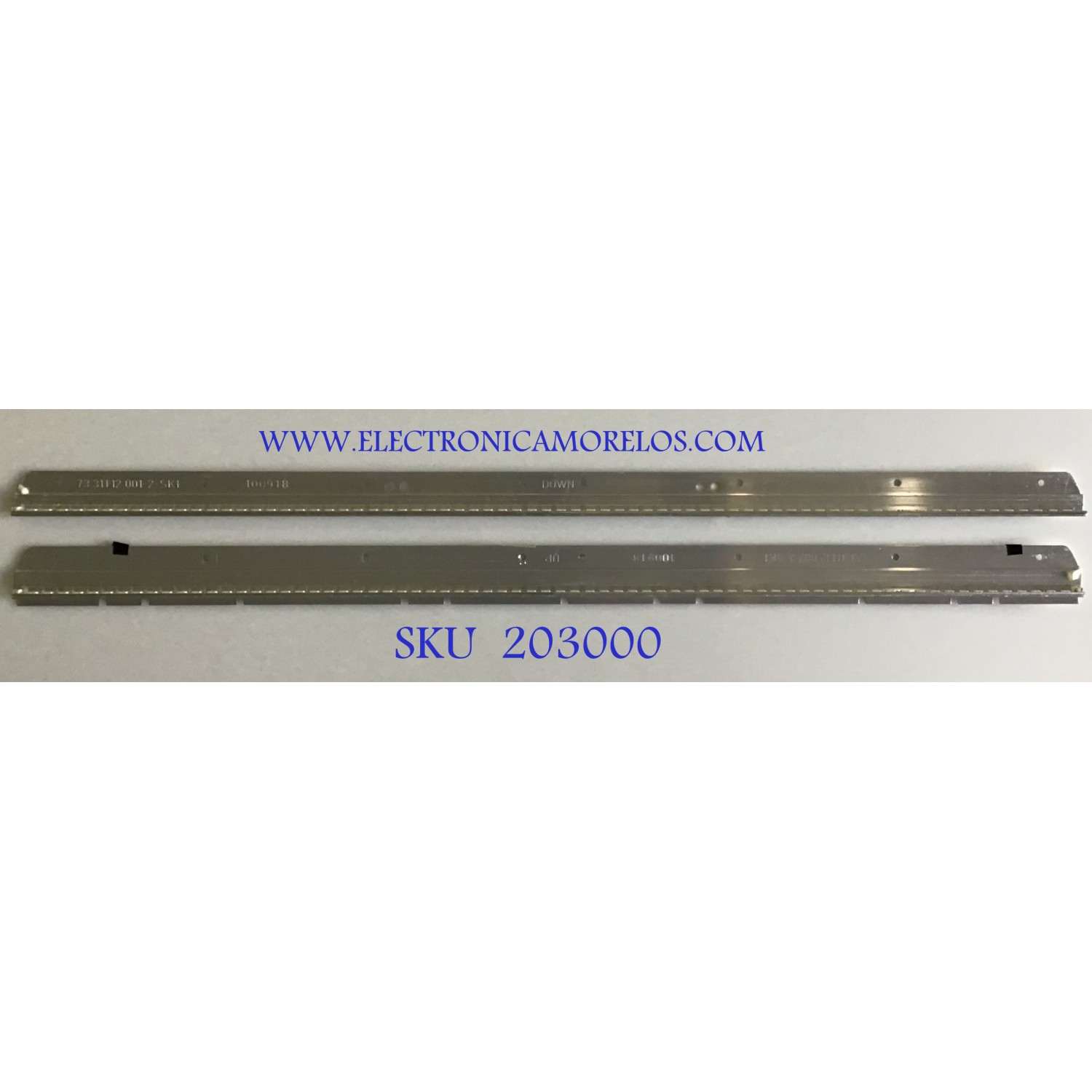 KIT DE LEDS PARA TV LG (2 PIEZAS) / 31T12-01 / 73.31T12.001-2-SK1 / 73.31T12.002-2-SK1 / 100918 / PANEL LC320WUD (SB)(T1) / MODELO 32LE5300-UC.CUSDLH / 71CM X 3CM