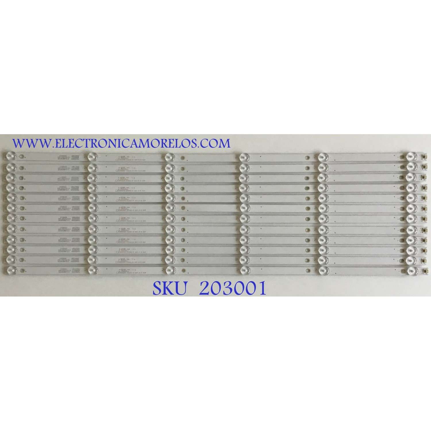 KIT DE LEDS PARA TV SEIKI (12 PIEZAS) / 303KK650031 / KSKK65D06-ZC22AG-01 / KK650M01 / PANEL T650QVN06.5 / MODELO SC-65UK700N / 67CM