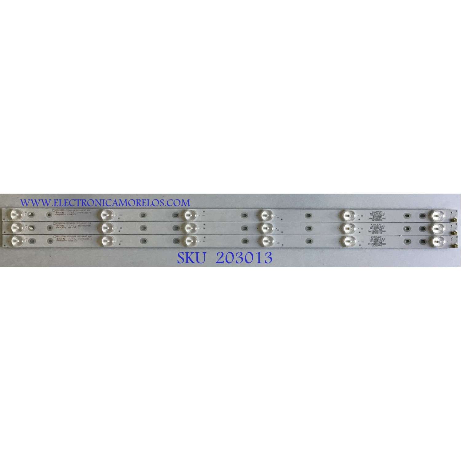 KIT DE LED'S PARA TV VIZIO (3 PIEZAS) / 303HX320034 / HFSX32D06-ZC21AG-04 / 2010035276-3 / PANEL BOEI320WX1-01 / MODELO D32HN-E4