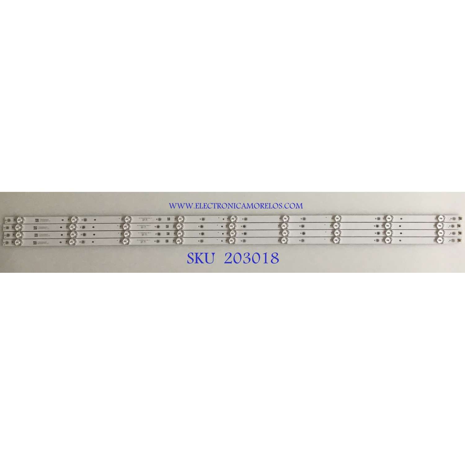 LEDS PARA TV TOSHIBA (4 PIEZAS) / 1T980000600 / RF-FU500007SE30-0901 A1 / 1E205E4 / PANEL U500DU01 TW107 REV:CD1.AA / MODELO 50LF711U20