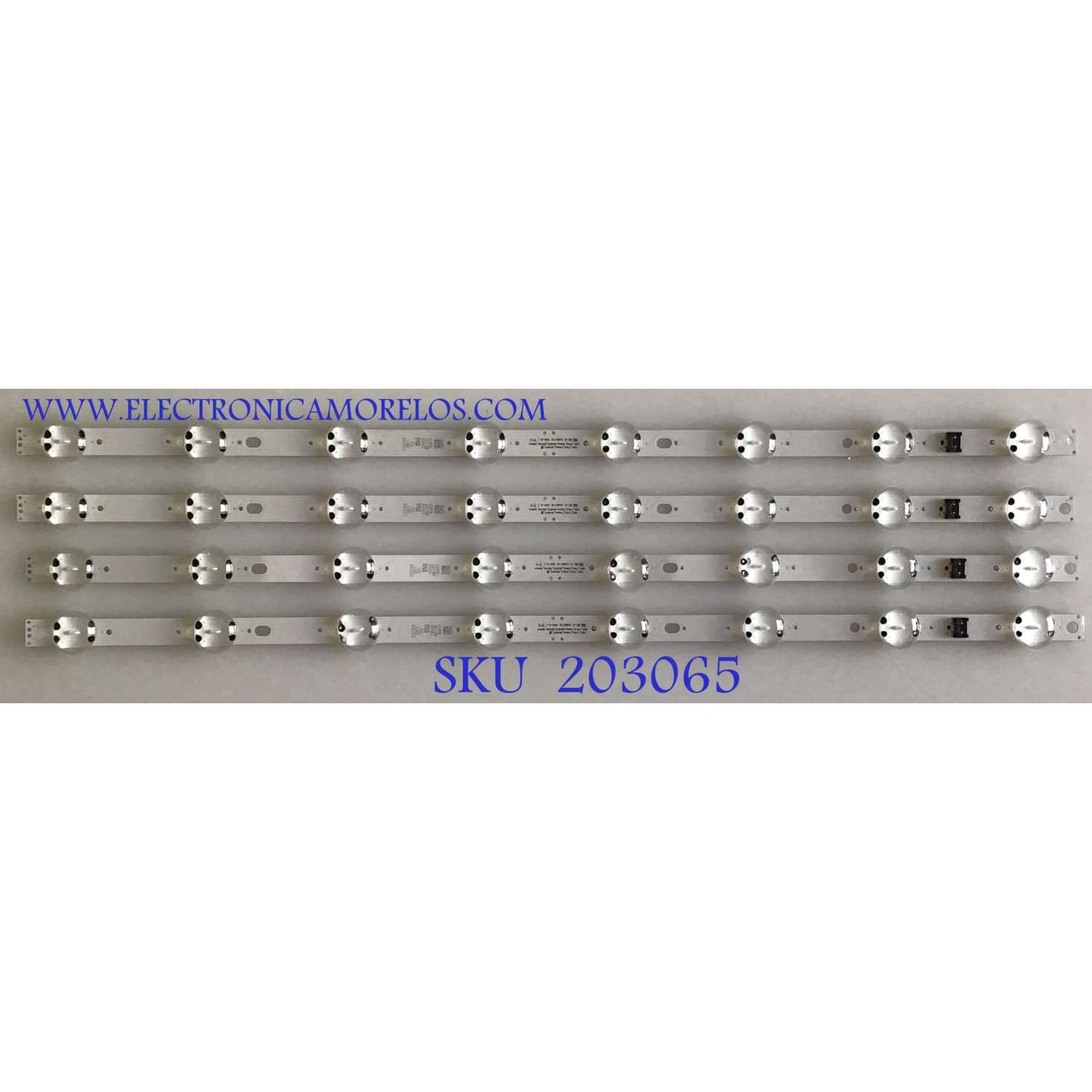 KIT DE LED'S PARA TV LG ((4 PIEZAS)) / NUMERO DE PARTE EAV64755101 / SSC_Y19.5_TRIDENT_55UM73 / 21Y2B / PANEL NC550DQG-AAHX3 / MODELO 55UM7300AUE.BUSYDKR