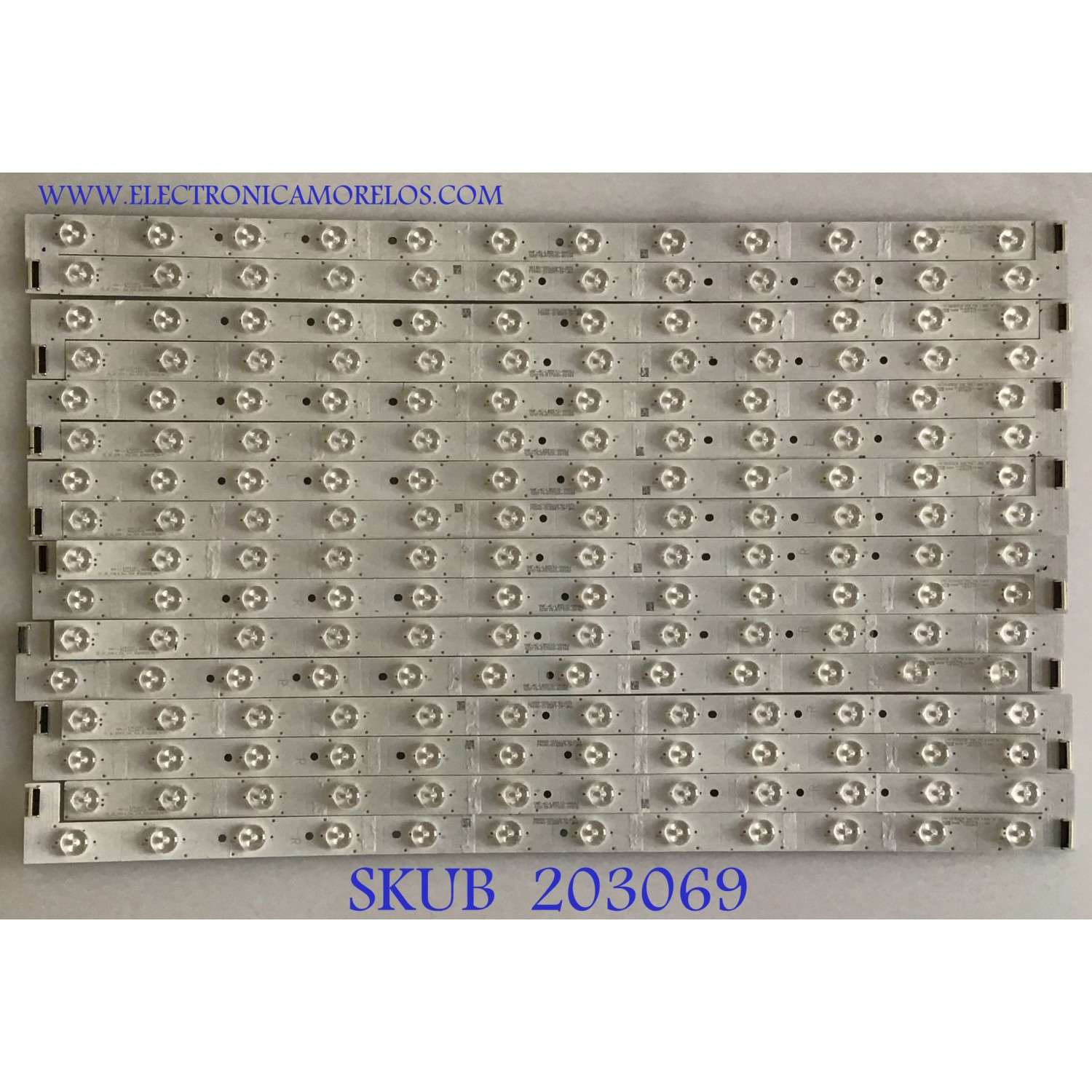 KIT DE LED'S PARA TV TCL (16 PIEZAS) / 4C-LB5512-YH04J / 4C-LB5512-YH03J / TCL_GIC_55V6  / L_12EA_3030_NC20180308 / PANEL LVU550NDBL / MODELO 55R613