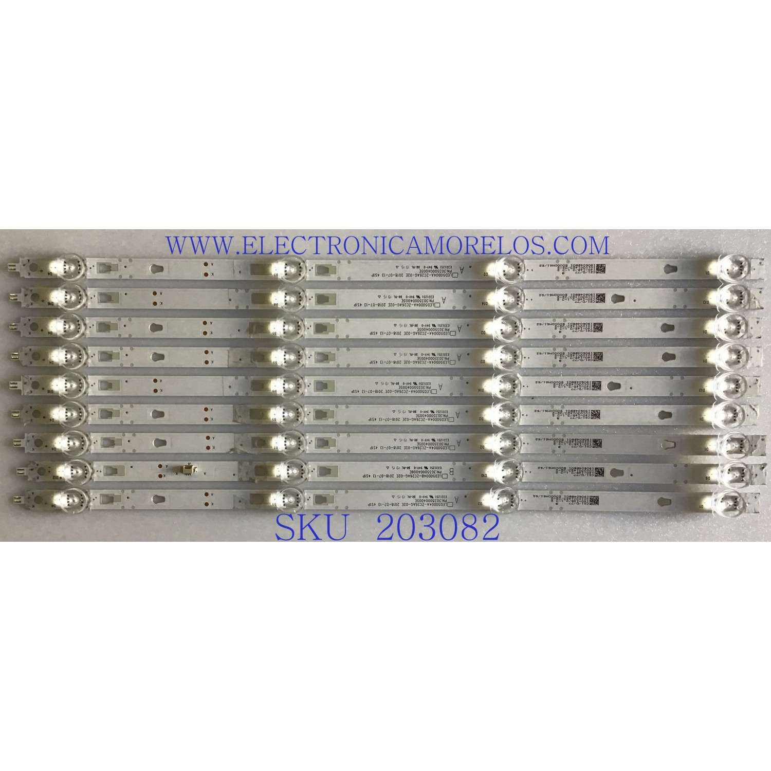 KIT DE LED'S PARA TV JVC (9 PIEZAS) NUMERO DE PARTE 30350004005E / 30350004006E / LED50D04A-ZC26AG-02E / LED50D04A-ZC26AG-02E / PANEL'S LSC490HN02-S / CC500PV1P / V500DJ7 / CC500PV1D02 / MODELOS LT-49MAW598 / LT-50MAW595 / 100012585 / WR50UX4019 / E4AA50R