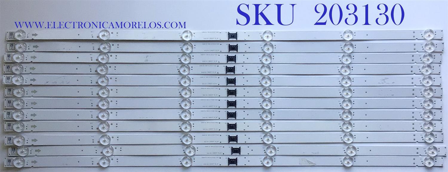 KIT DE LEDS PARA TV SONY ORIGINAL 12 PIEZAS / NUMERO DE PARTE LB6507Y / LB6507Y V0_06 / 6507Y00001 / E469119 / PANEL YSAF065CNO01 / MODELO XBR-65X800H / XBR-65X81CH