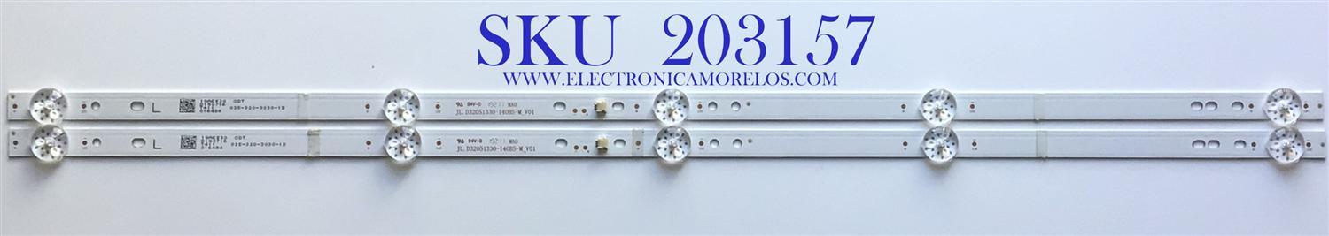 KIT DE LED'S PARA TV (2 PIEZAS) / NUMERO DE PARTE  JL.32051330-140BS-M / JL.32051330-140BS-M_V01 / 035-320-3030-1B / 035-320-3030-1B / D190716 / PANEL CV320H1-F01 / MODELO 32"