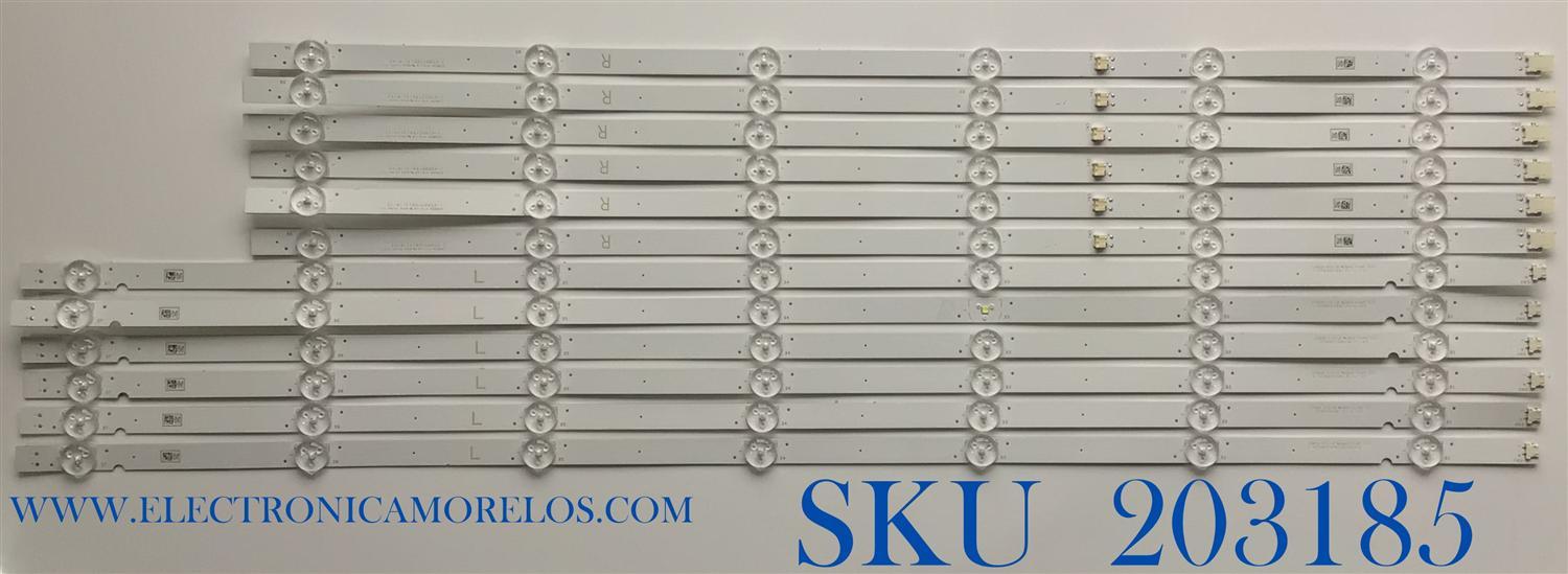 KIT DE LED'S PARA TV SONY BRAVIA ((12 PIEZAS)) / NUMERO DE PARTE I-6500SY80131 / I-6500SY80131-L-V2 / I-6500SY80131-R-V2 / N65RFB3GM / N65LFB3GM / DISPLAY HV650QUB-N9K / MODELOS XBR-65X800G / XBR65X800G / KD-65X750H / KD65X750H / KD-65X75CH / KD65X75CH